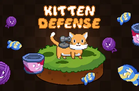 Kitten Defense - Tiny Warrior's Epic Battle Against Fish Invaders