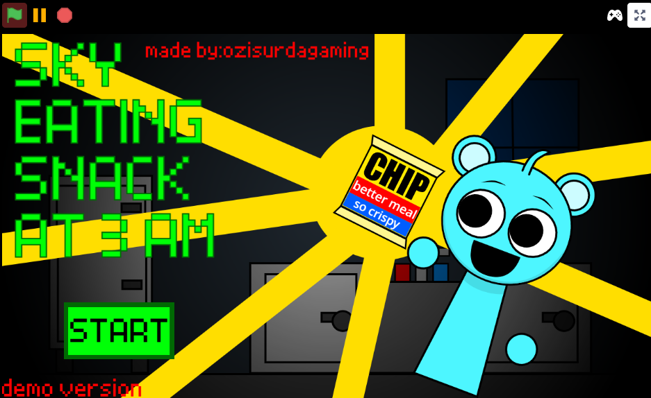 Sky Eating Snack at 3 AM