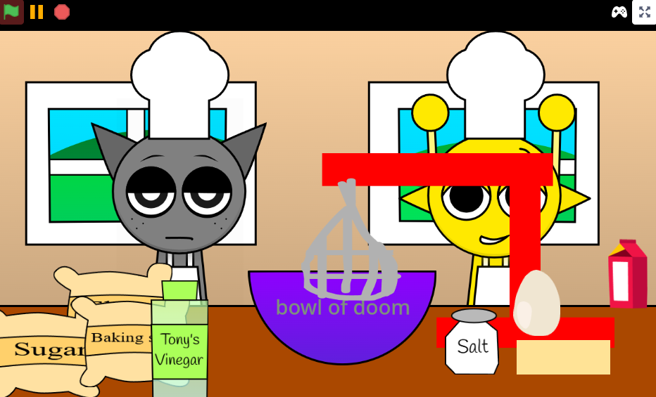 Sprunki Cooking With Gray And Simon