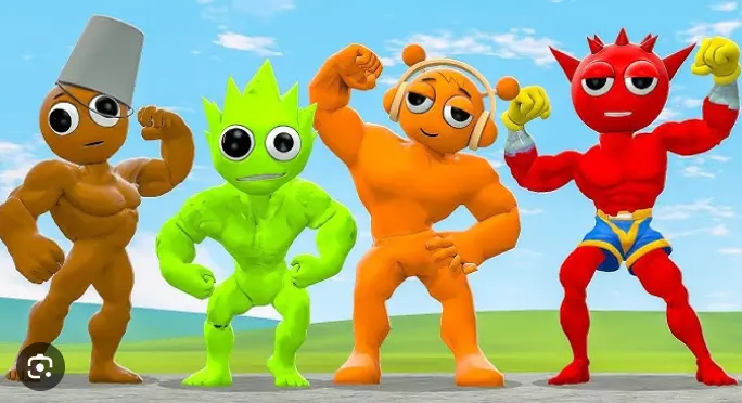 Sprunki Muscular - Where Physics Fails and Friendship Prevails