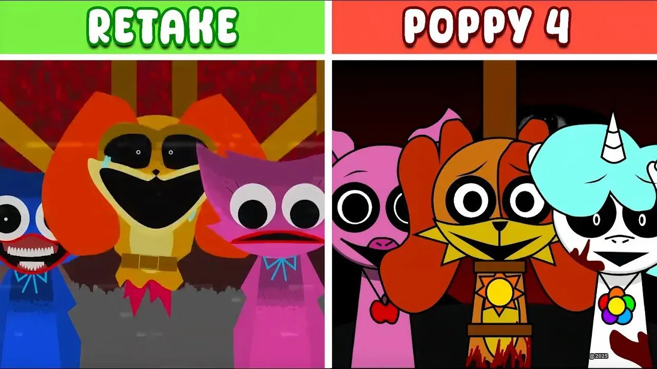 Sprunki Retake Poppy Playtime 4 - Create Nightmarish Beats in this Terrifying Musical Nightmare